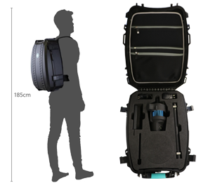 HERON LITE Color Rugged backpack aperto